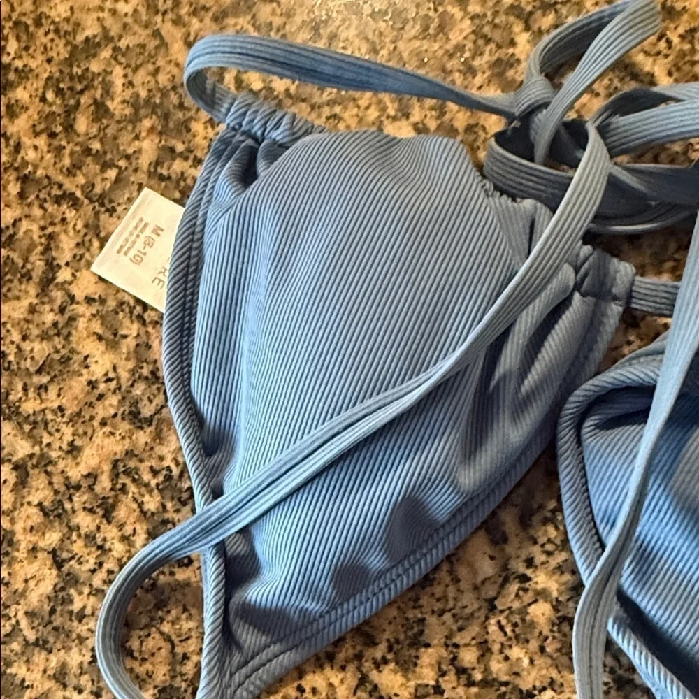 Blue Triangle Bikini Top M (8-10)